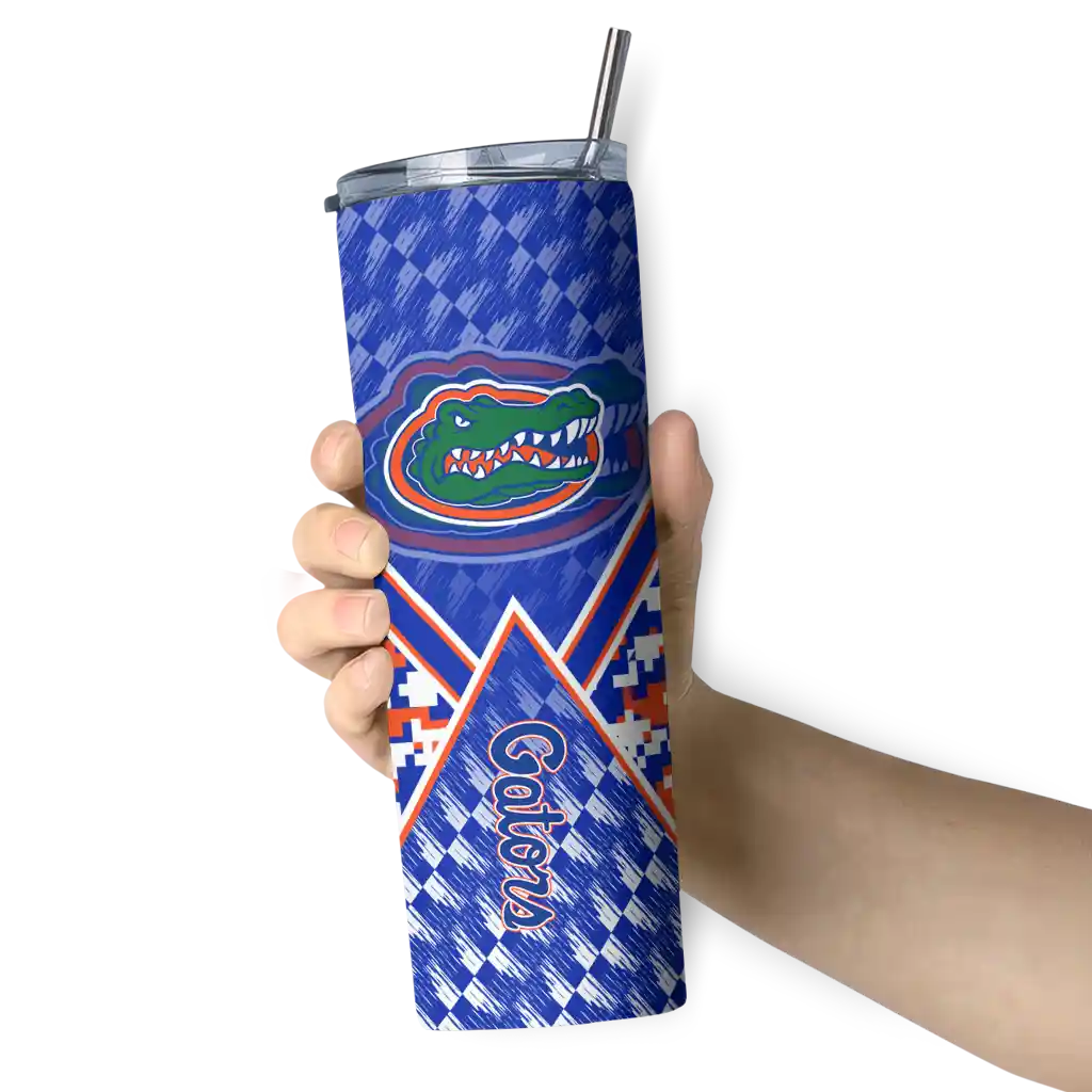 personalized-florida-gators-monogram-burst-blue-white-skinny-tumbler-premium-grade.webp