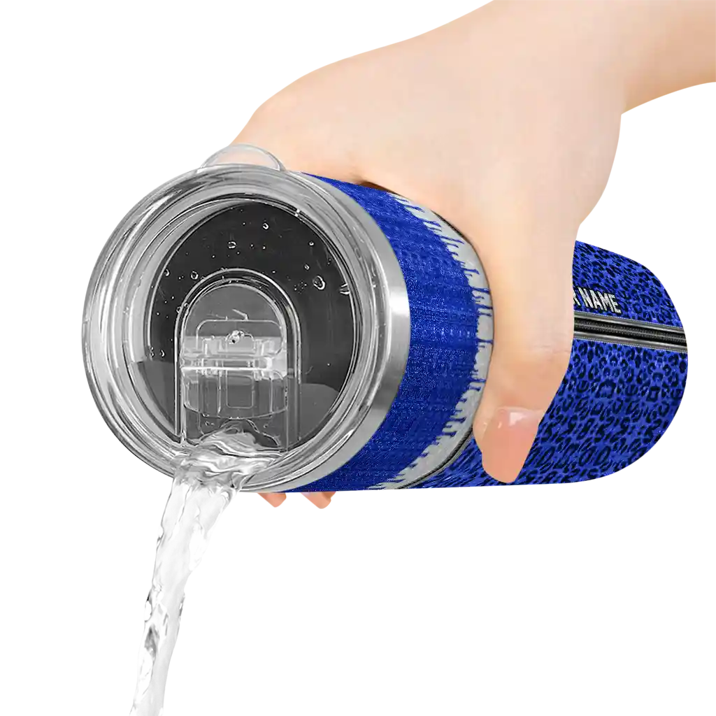 personalized-florida-gators-sparkle-drip-blue-skinny-tumbler-latest-model.webp