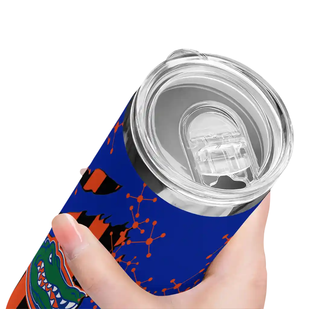 personalized-florida-gators-star-pop-blue-black-skinny-tumbler-high-quality.webp