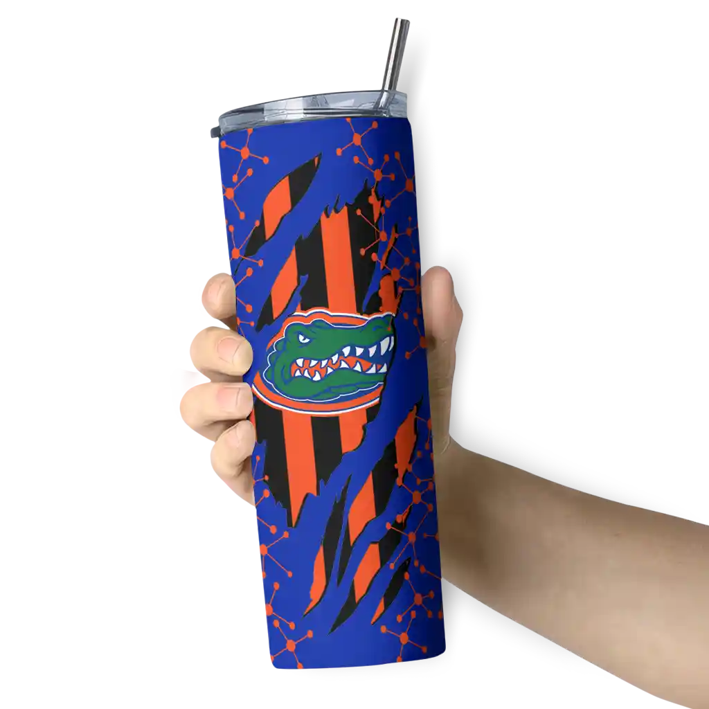 personalized-florida-gators-star-pop-blue-black-skinny-tumbler-premium-grade.webp