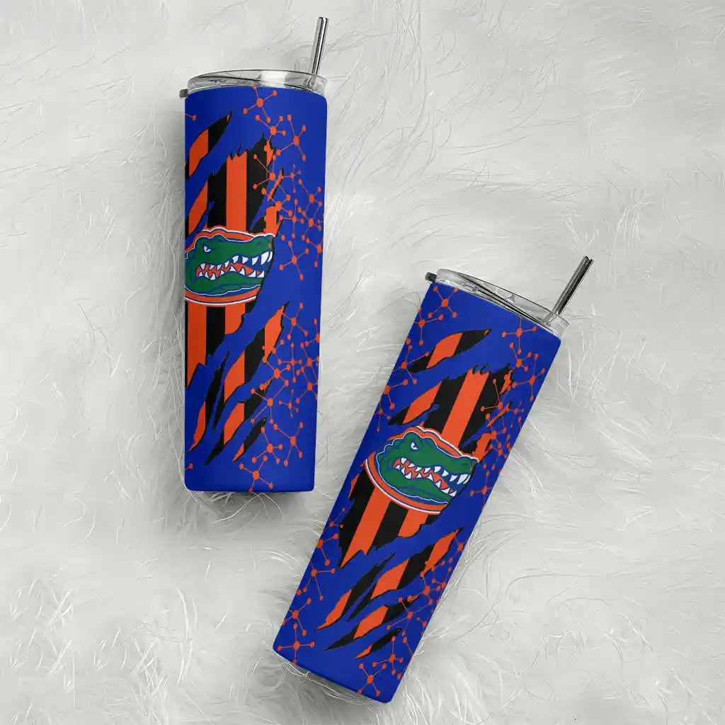 personalized-florida-gators-star-pop-blue-black-skinny-tumbler-top-rated.webp