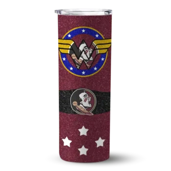 Personalized Florida State Seminoles Star Cluster Garnet Skinny Tumbler