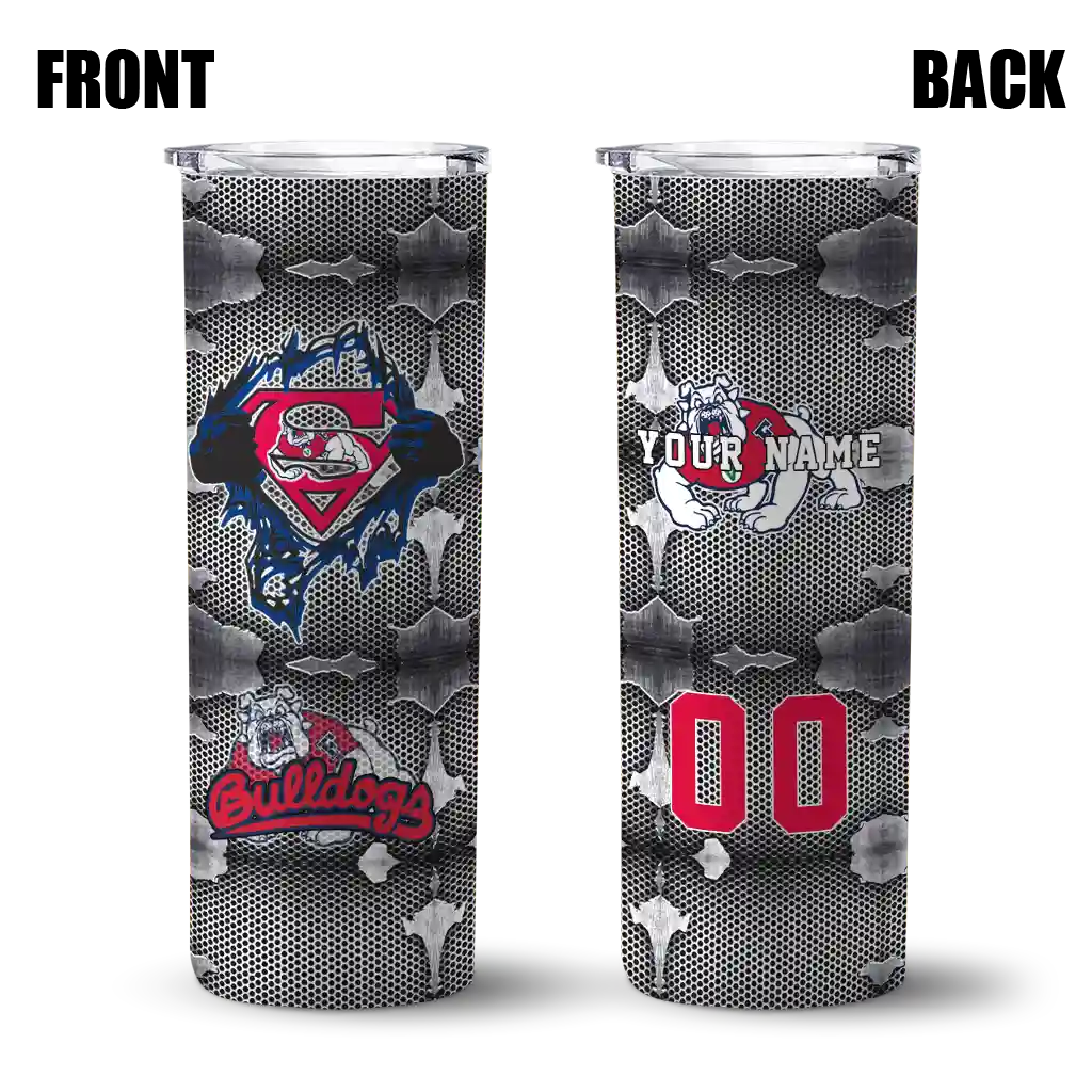 personalized-fresno-state-bulldogs-chevron-v-red-gray-skinny-tumbler-fashion-forward.webp