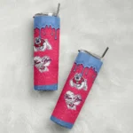 personalized-fresno-state-bulldogs-pixel-fade-red-skinny-tumbler-best-selling.webp