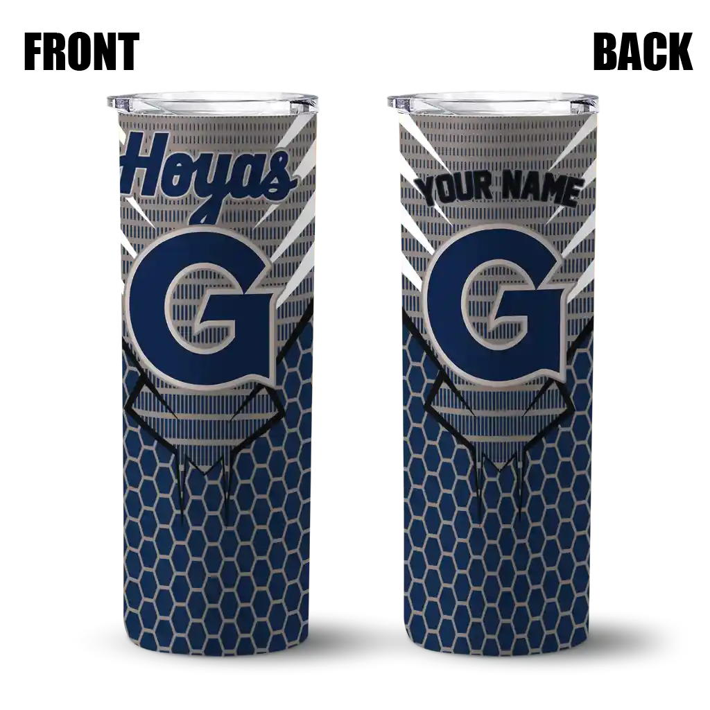 personalized-georgetown-hoyas-chevron-stripes-blue-skinny-tumbler-fashion-forward-1.webp