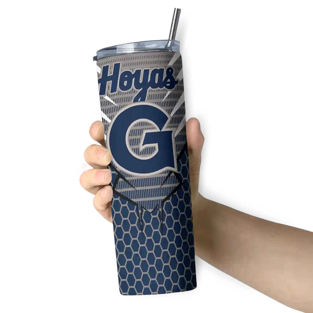 personalized-georgetown-hoyas-chevron-stripes-blue-skinny-tumbler-premium-grade.webp