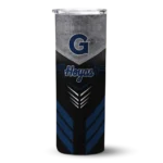 personalized-georgetown-hoyas-hexagon-honeycomb-blue-black-skinny-tumbler-best-selling-1.webp