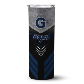 Personalized Georgetown Hoyas Hexagon Honeycomb Blue Black Skinny Tumbler