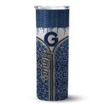 personalized-georgetown-hoyas-sparkle-drip-blue-skinny-tumbler-best-selling.webp