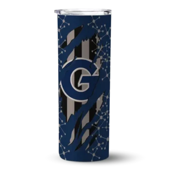 Personalized Georgetown Hoyas Star Pop Blue Black Skinny Tumbler