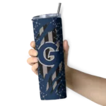 personalized-georgetown-hoyas-star-pop-blue-black-skinny-tumbler-best-selling.webp
