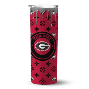 Georgia Bulldogs Tumber - Personalized Camo Streak Skinny Red