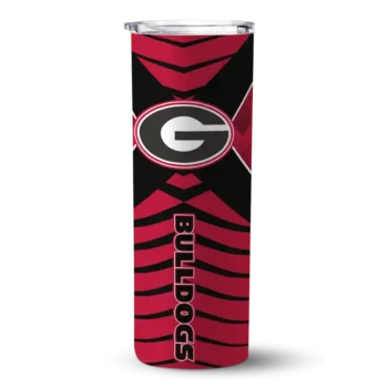 Personalized Georgia Bulldogs Camo Texture Red Skinny Tumbler