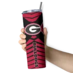 personalized-georgia-bulldogs-camo-texture-red-skinny-tumbler-best-selling.webp