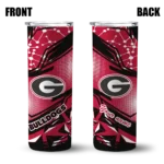 personalized-georgia-bulldogs-helmet-clash-red-skinny-tumbler-best-selling.webp