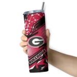 personalized-georgia-bulldogs-helmet-clash-red-skinny-tumbler-best-selling.webp