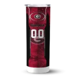 personalized-georgia-bulldogs-stacked-diamond-red-skinny-tumbler-best-selling.webp