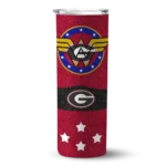 personalized-georgia-bulldogs-star-cluster-red-skinny-tumbler-best-selling-1.webp