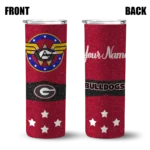 personalized-georgia-bulldogs-star-cluster-red-skinny-tumbler-best-selling-1.webp
