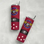 personalized-georgia-bulldogs-star-cluster-red-skinny-tumbler-best-selling-1.webp