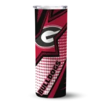 personalized-georgia-bulldogs-web-stripes-red-white-skinny-tumbler-best-selling.webp