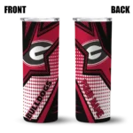 personalized-georgia-bulldogs-web-stripes-red-white-skinny-tumbler-best-selling.webp