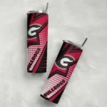 personalized-georgia-bulldogs-web-stripes-red-white-skinny-tumbler-best-selling.webp