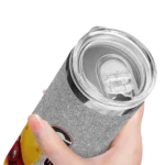 personalized georgia bulldogs winnie the pooh red gray skinny tumbler best selling 1 7.webp