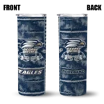 personalized-georgia-southern-eagles-chevron-patch-blue-skinny-tumbler-best-selling.webp
