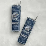personalized-georgia-southern-eagles-chevron-patch-blue-skinny-tumbler-best-selling.webp