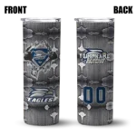 personalized-georgia-southern-eagles-chevron-v-blue-gray-skinny-tumbler-best-selling.webp