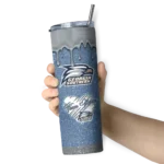 personalized-georgia-southern-eagles-pixel-fade-blue-skinny-tumbler-best-selling-1.webp