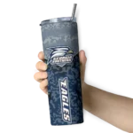 personalized-georgia-southern-eagles-spiral-burst-print-blue-skinny-tumbler-best-selling.webp
