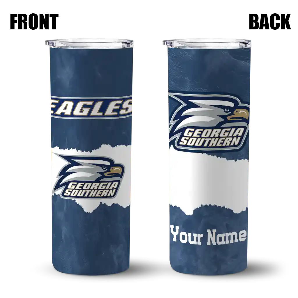 personalized-georgia-southern-eagles-torn-band-blue-white-skinny-tumbler-fashion-forward.webp