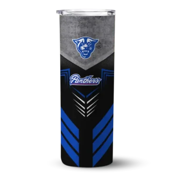Personalized Georgia State Panthers Hexagon Honeycomb Blue Black Skinny Tumbler