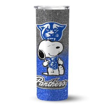 Personalized Georgia State Panthers Snoopy Attitude Blue Skinny Tumbler