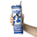 personalized-georgia-state-panthers-snoopy-dog-blue-white-skinny-tumbler-best-selling.webp