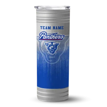 Personalized Georgia State Panthers Swirl Texture Blue Skinny Tumbler
