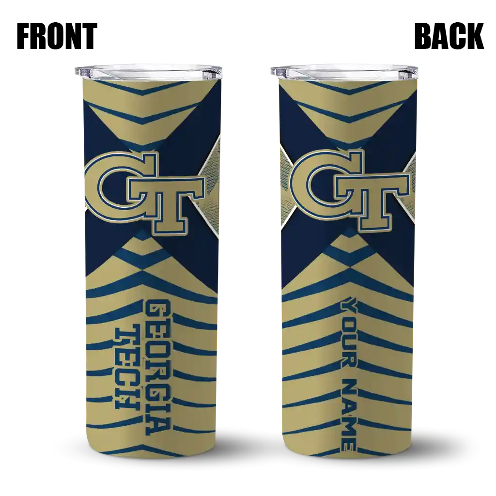 personalized-georgia-tech-yellow-jackets-camo-texture-gold-skinny-tumbler-fashion-forward.webp