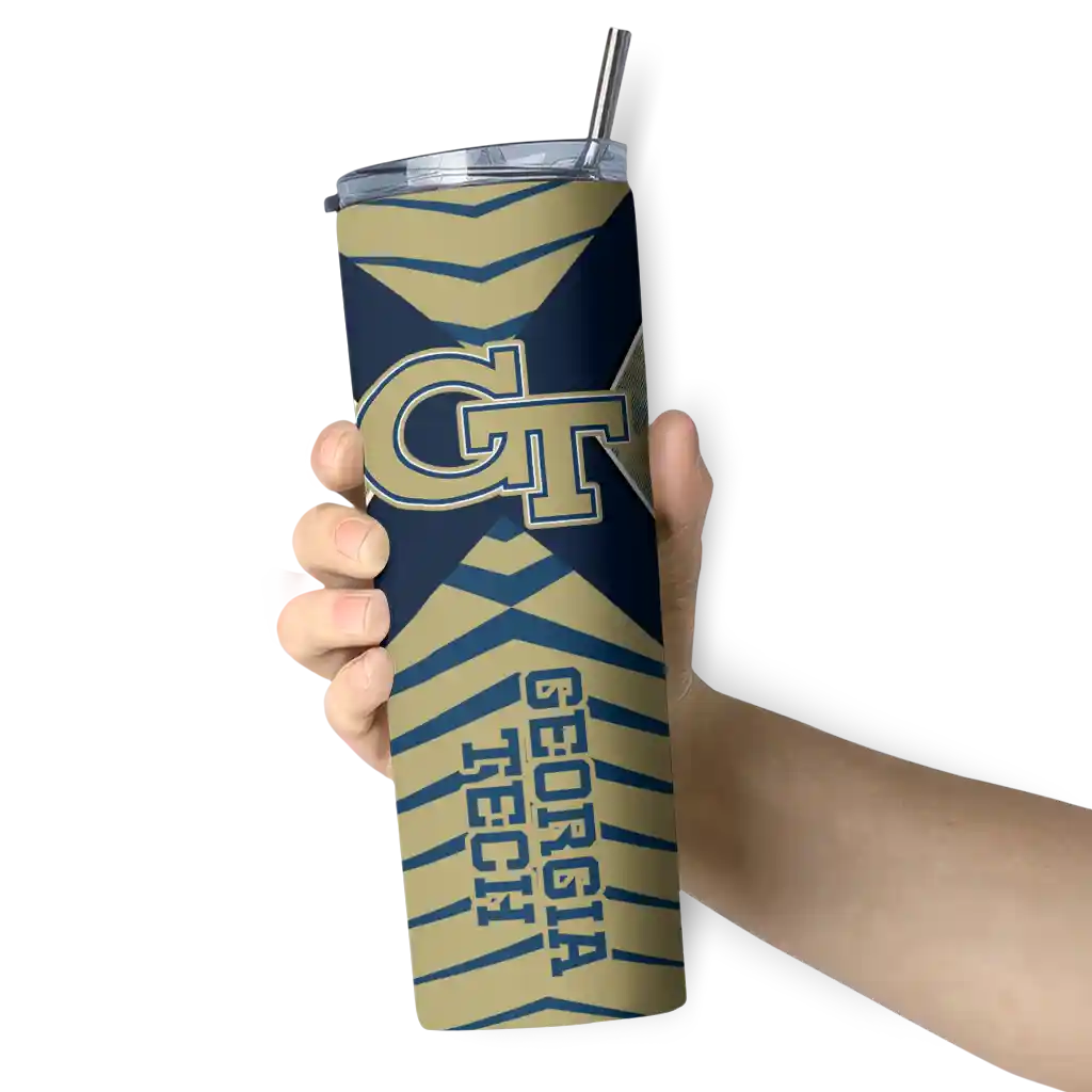 personalized-georgia-tech-yellow-jackets-camo-texture-gold-skinny-tumbler-premium-grade.webp