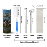 personalized georgia tech yellow jackets kiss band blue skinny tumbler best selling 1 1.webp