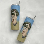 personalized georgia tech yellow jackets sparkle lips gold skinny tumbler best selling 1 1.webp