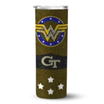 personalized-georgia-tech-yellow-jackets-star-cluster-gold-skinny-tumbler-best-selling-1.webp