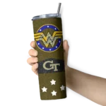 personalized-georgia-tech-yellow-jackets-star-cluster-gold-skinny-tumbler-best-selling-1.webp