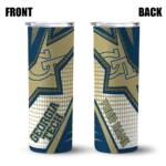 personalized-georgia-tech-yellow-jackets-web-stripes-gold-white-skinny-tumbler-best-selling.webp