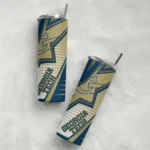 personalized-georgia-tech-yellow-jackets-web-stripes-gold-white-skinny-tumbler-best-selling.webp