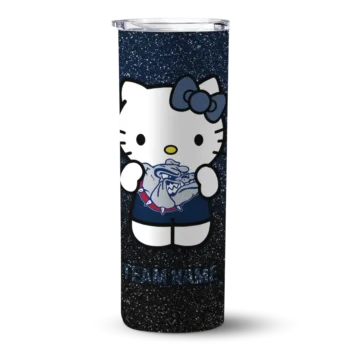 Personalized Gonzaga Bulldogs Hello Kitty Blue Black Skinny Tumbler