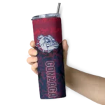 personalized-gonzaga-bulldogs-spiral-burst-print-blue-skinny-tumbler-best-selling.webp