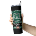 personalized-hawaii-rainbow-warriors-helmet-belt-green-black-skinny-tumbler-best-selling.webp
