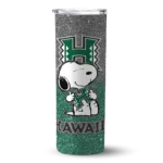 personalized-hawaii-rainbow-warriors-snoopy-attitude-green-skinny-tumbler-best-selling.webp